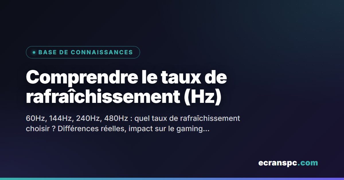 Comprendre le taux de rafraîchissement (Hz)